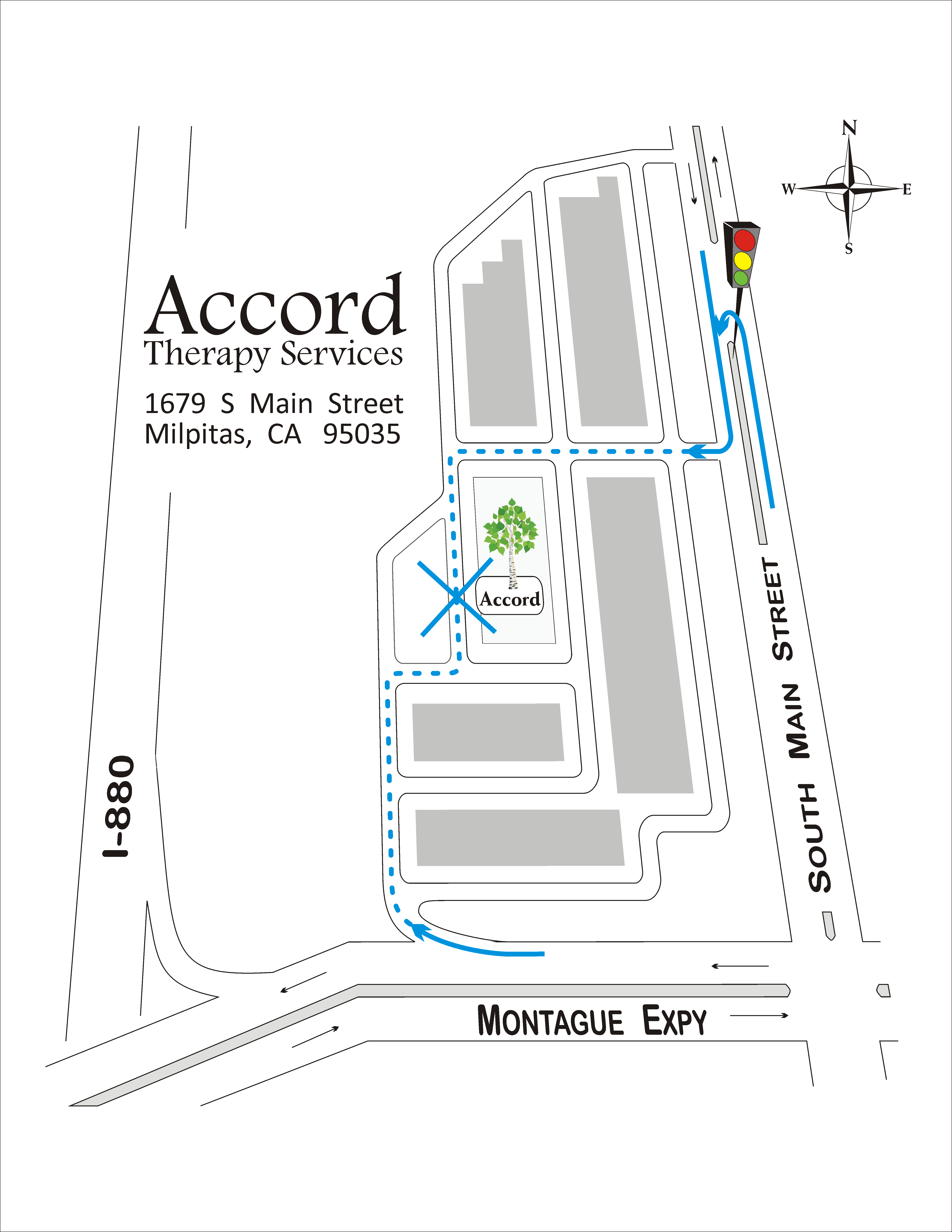 map to Accord Therapy Services